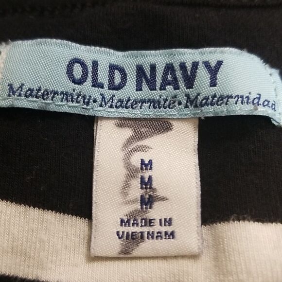 Old Navy Maternity Maxi Dress Black and White Stripes Size Medium - Picture 6 of 8